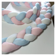 CHICHONERA TRENZADA MONTESSORI: ROSA - BLANCO & CELESTE - comprar online