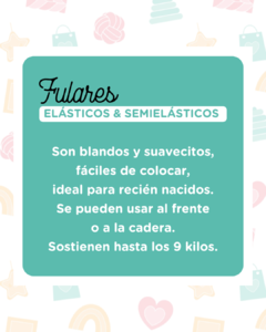 FULARES SEMIELÁSTICOS (desde recién nacidos)