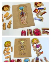 ROMPECABEZAS DE MADERA NENE O NENA MONTESSORI: "EL CUERPO HUMANO" (5 EN 1)