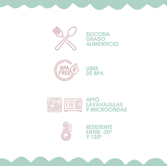 PLATO TRIPLE CON SOPAPA ANTIDESLIZANTE + CUBIERTOS (COLOR MOSTAZA) - tienda online