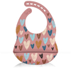 BABERO DE SILICONA CON ESTAMPAS: CORAZONES