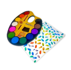 Kit Acuarelas Gigantes x12 colores + Block de hojas - tienda online