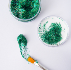 Dáctilopintura para peques (3 potes con GLITTERS + pincel) - tienda online