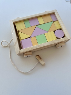 CARRITO DE ARRASTRE + 34 BLOQUES