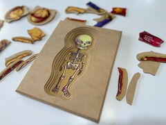 ROMPECABEZAS DE MADERA NENE O NENA MONTESSORI: "EL CUERPO HUMANO" (5 EN 1) - tienda online