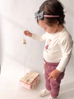 Imagen de CARRITO DE ARRASTRE + 15 CUBOS NATURALES