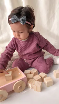 Imagen de CARRITO DE ARRASTRE + 15 CUBOS NATURALES