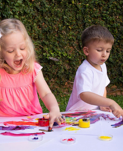 Dáctilopintura para peques (6 potes clásicos + pincel) - comprar online