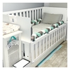 CHICHONERA TRENZADA MONTESSORI: AQUA -BLANCO & GRIS OSCURO