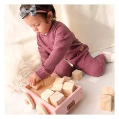 CARRITO DE ARRASTRE + 15 CUBOS NATURALES