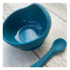 BOWL CON SOPAPA ANTIDESLIZANTE + CUCHARA (COLOR AZUL)