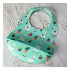 BABERO DE SILICONA CON ESTAMPAS: LLAMAS - comprar online