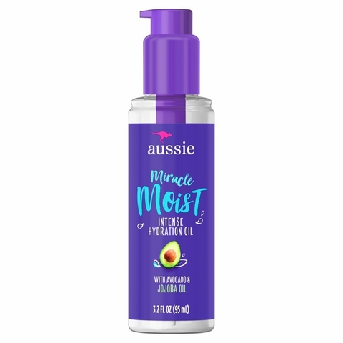 Leave-in com Óleo de Jojoba Aussie Miracle Moist Intense Hydration Oil with Jojoba Oil, 3.2 fl oz 95ml