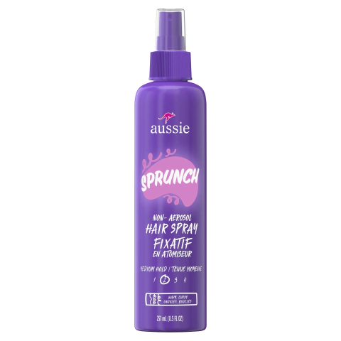 Spray de cabelo Aussie Sprunch Non-Aerosol Hairspray, Strong Hold, 8.5 fl oz 251ml