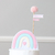 Topo de bolo - Arco - íris Boho Chic Rosa - N ideias Design