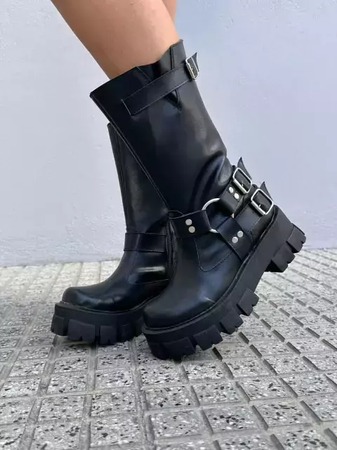 Bota Estambul 35-44 Tractor Negro