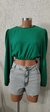 Cropped Clarice Manga Longa
