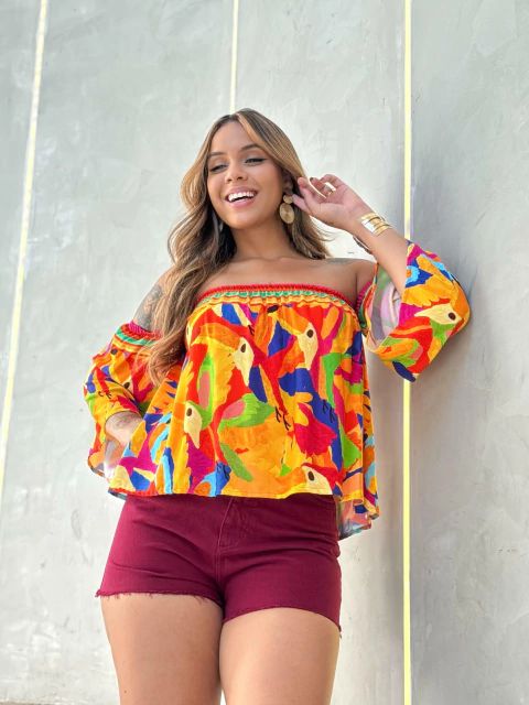 Blusa Adele Tucano Colorido
