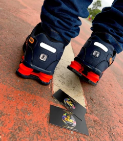 NIKE SHOX NZ 4 MOLAS - AZUL/LARANJA na internet
