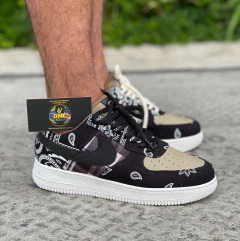 NIKE AIR FORCE ONE - AZUL/BEGE-LIMITADO - loja online