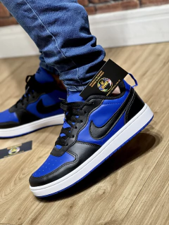 TÊNIS NIKE -COURT BOROUGH LOW-AZUL/PRETO - DNC Multimarcas