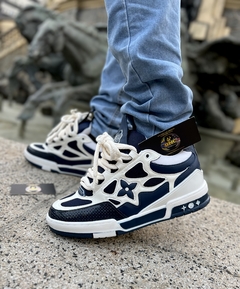 LOUIS VUITTON SKATE SNEAKER/TÊNIS LUXO-AZUL/BRANCO