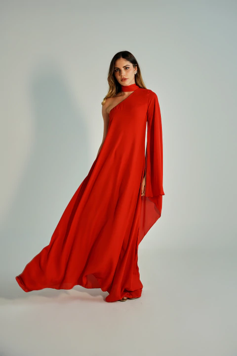 Vestido Olímpia Vermelho - comprar online