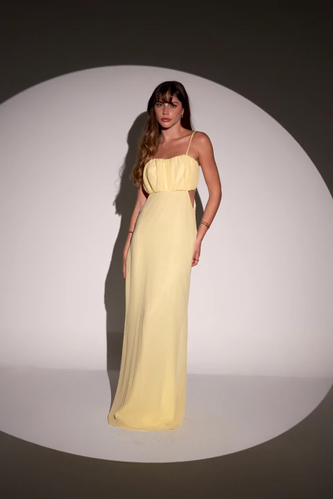Vestido Daisy Amarelo Manteiga - comprar online