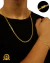 CONJUNTO BANHADO: CORRENTE + PULSEIRA PIASTRINE 4MM