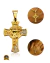 PINGENTE BANHADO : CRUZ CRAVEJADA COM ROSTO DE CRISTO 3D - comprar online