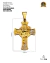 PINGENTE BANHADO : CRUZ CRAVEJADA COM ROSTO DE CRISTO 3D - Diamante Lapidado - Joias feitas 100% em Moeda Antiga