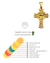 Imagem do PINGENTE BANHADO : CRUZ CRAVEJADA COM ROSTO DE CRISTO 3D