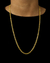 CONJUNTO: CORRENTE CUBANA 4MM + PINGENTE CRF MEDALHA - Diamante Lapidado - Joias feitas 100% em Moeda Antiga