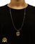 CONJUNTO BANHADO: CORRENTE CUBINHO 1MM + PINGENTE - Diamante Lapidado - Joias feitas 100% em Moeda Antiga
