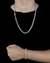CONJUNTO: CORRENTE + PULSEIRA / TIJOLINHO MEIA CANA 8MM - PRATA 925 - comprar online