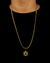 CONJUNTO: CORRENTE PERUANA 3MM + PINGENTE MEDALHA ESTRELA DE DAVI VAZADA BORDADA - comprar online
