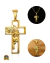 PINGENTE BANHADO: ROSTO DE CRISTO VAZADO NA CRUZ - comprar online