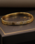 BRACELETE BANHADO: CRAVEJADO FRONTAL - Diamante Lapidado - Joias feitas 100% em Moeda Antiga