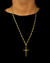 CONJUNTO: CORRENTE TIJOLINHO 4MM + PINGENTE CRUZ PALITO MÉDIA - comprar online