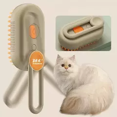 Escova A Vapor Pet- Banho A Seco -Escovação- Massageador.