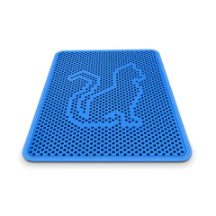 Tapete de areia para gatos, à prova d'água, camada dupla, caixa de areia para animais de estimação