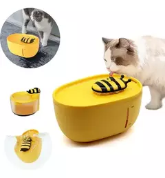 Fonte de Água Abelhinha para Gatos e Cães com Filtro de Carvão Ativado - Cabo USB- Bivolt - Jeito Pet | Produtos e brinquedos encantadores para cães e gatos |  parcelamos em até 3x sem juros e frete grátis para todo Brasil | Produtos com 100% de satisfação garantida | Melhor Pet Shop online do Brasil. 