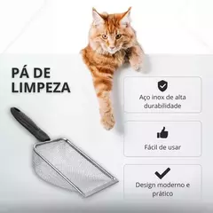 Pá Higiênica de Inox para Caixa de Areia Gatos - comprar online