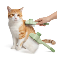 Pente Removedor de Pulgas e Carrapatos | Escova Rasqueadeira Autolimpante Anti-Bolas de Pelo para Cães e Gatos - comprar online