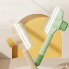 Pente Removedor de Pulgas e Carrapatos | Escova Rasqueadeira Autolimpante Anti-Bolas de Pelo para Cães e Gatos - loja online