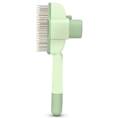 Imagem do Pente Removedor de Pulgas e Carrapatos | Escova Rasqueadeira Autolimpante Anti-Bolas de Pelo para Cães e Gatos