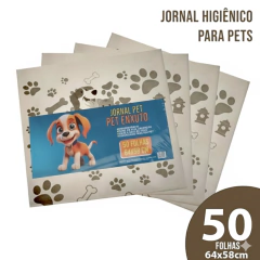 JORNAL PET BIODEGRADÁVEL TAPETE HIGIÊNICO 50 FOLHAS APROX. 1KG - loja online