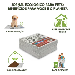 JORNAL PET BIODEGRADÁVEL TAPETE HIGIÊNICO 50 FOLHAS APROX. 1KG - Jeito Pet | Produtos e brinquedos encantadores para cães e gatos |  parcelamos em até 3x sem juros e frete grátis para todo Brasil | Produtos com 100% de satisfação garantida | Melhor Pet Shop online do Brasil. 