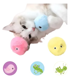 Bolinha Interativa Pelucia som de Bichos para Cães e Gatos - comprar online