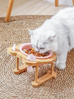 Comedouro elevado para cães e gatos